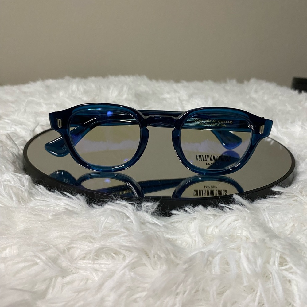 Cutler And Gross Eyeglasses/ Model #: 9290/ Blue Tinted Frames